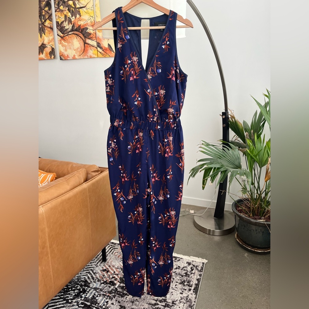 Adelyn Rae Navy Jumpsuit - Picture 2 of 7